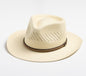 Striped Bow Flat-brimmed Jazz Straw Top Hat