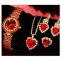 Watch Colorful Crystals Quartz Jewelry Suit