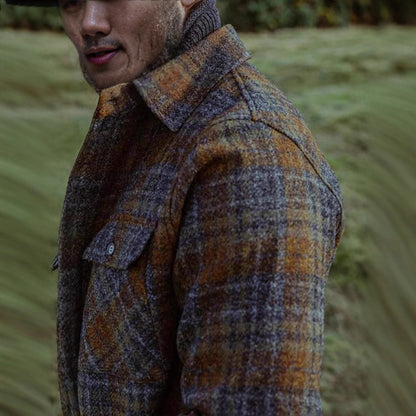 Mens Retro Casual Blazer With A Notch Lapel