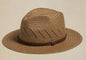 Striped Bow Flat-brimmed Jazz Straw Top Hat