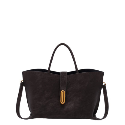 Retro High-capacity Minimalist Suede-style Tote Bag